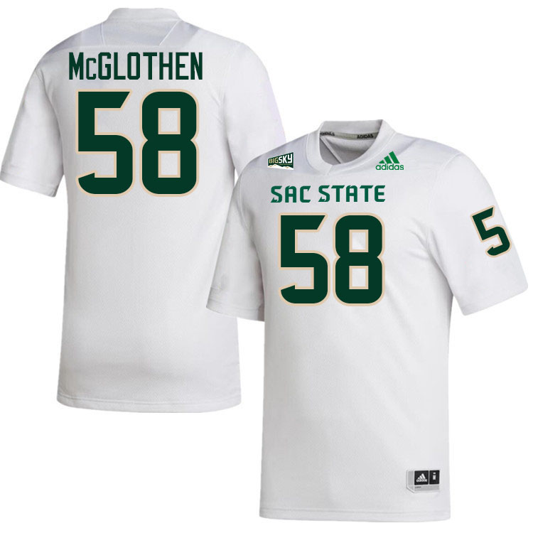 Jayland McGlothen SAC State Jersey,Sacramento State Hornets #58 Jayland McGlothen Jersey-White